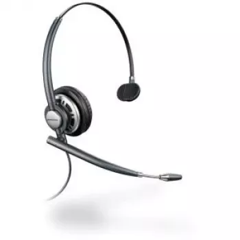 Poly EncorePro HW710 laidinis monoauralinis ausinių komplektas su triukšmą slopinančiu mikrofonu, Quick Disconnect, juodos spalvos
