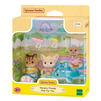 EPOCH Sylvanian Families Adventure Kindergarten Friends Pool Fun Playset