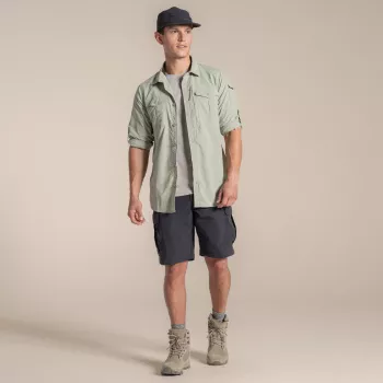 Craghoppers NosiLife Adventure LS Shirt III – Vyriški kelioniniai marškiniai, Bay Leaf, M dydis