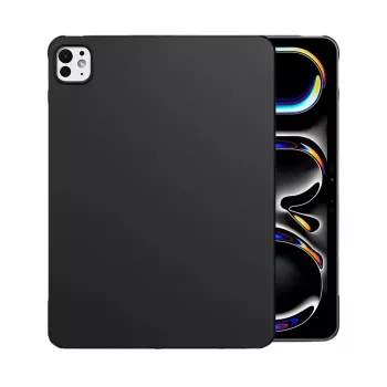 MRDISC apsauginis dangtelis Apple iPad Pro M4 juodas TPU - plonas smūgius sugeriantis dėklas su pakeltais kraštais, atsparus įbrėžimams matinis paviršius, tikslūs išpjovimai (MG-BCIPTABPROM4SW)