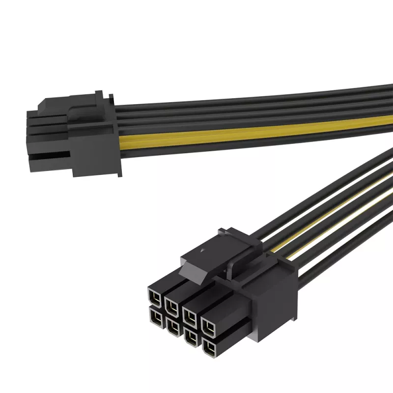 Akasa 6 vnt. PCIe į dvigubą 6+2 kontaktų skirstytuvas - 24 cm