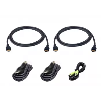 ATEN 2L-7D02UH21X5 Ultra High Speed KVM kabelių rinkinys - DisplayPort, USB, Audio, 5m, juodos spalvos