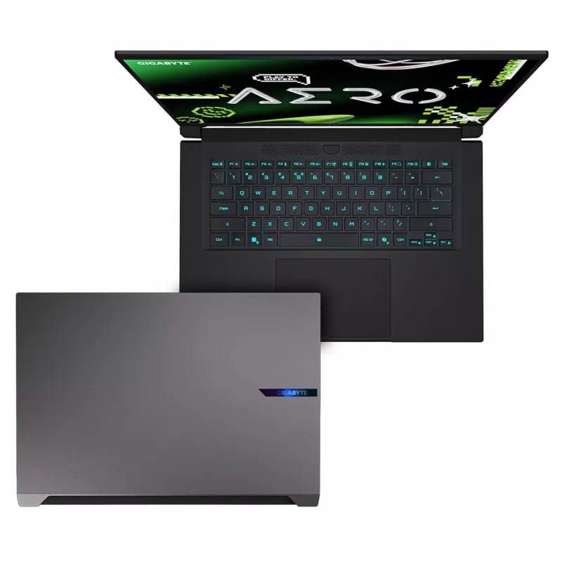 GIGABYTE AERO X16 4WHN3EEC64AH 16 colių OLED nešiojamasis kompiuteris - AMD Ryzen 9 AI 465, 16GB DDR5, 1TB SSD, RTX 5070, Windows 11 Home, sidabrinis