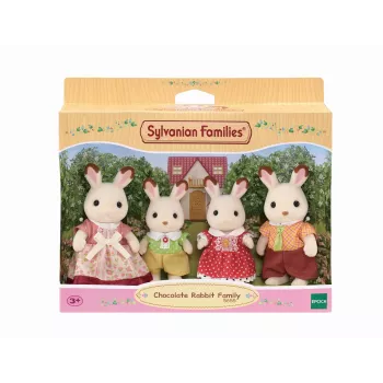 Sylvanian Families Chocolate Rabbit Family - 4 kolekcinės figūrėlės