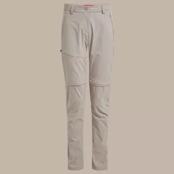 Craghoppers NosiLife Pro Convertible Trousers III moteriškos Soft Mushroom, M dydis