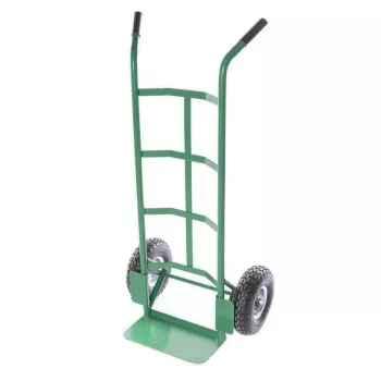 Sack Truck HT008 150 kg sulankstomas plieninis vežimėlis su kietomis guminėmis ratukais, juodas/raudonas