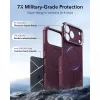 ESR Cyber Tough Kickstand MagSafe dėklas, skirtas iPhone 17 Pro Max / 18 Pro Max – tamsiai bordo spalvos