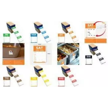 Avery Day Labels SAT nuimamos etiketės 40 x 56 mm oranžinės užrašų laukai užapvalintais kampais - 500 etikečių