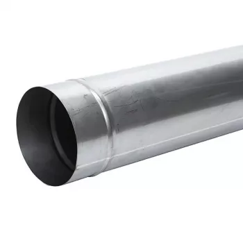 Dūmtraukio įdėklas vamzdis 160 mm skersmens, 1 m, juodas plienas, vienasienis, aukštatemperatūris