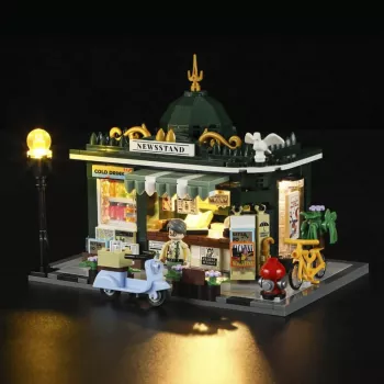 LUMIBRICKS F9023 Laisvai pastatomas plieninis žurnalų stovas, juodos milteliniu būdu dažytos spalvos, vieno skyriaus