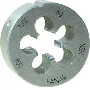 FANAR apvalus sriegimo įtvaras M18 x 2,50 mm HSS DIN 223