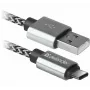 Defender USB-A į USB-C laidas 1,0 m 2,1 A baltas