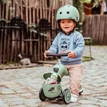 Scoot & Ride Highwaykick 1 Lifestyle 2-in-1 važinėjimo žaislas ir paspirtukas, Green Lines