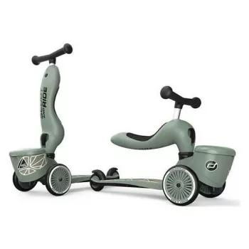Scoot & Ride Highwaykick 1 Lifestyle 2-in-1 važinėjimo žaislas ir paspirtukas, Green Lines