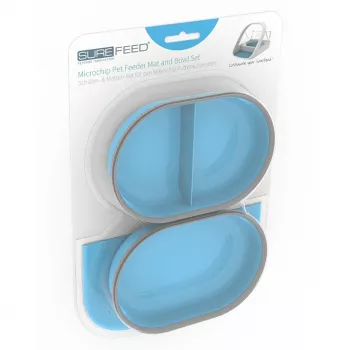 SEGULA 70950 kombinuotas katės ėdalo ir vandens dozatorius, plastikinis, mėlynas, 0,4 L