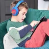 PowerLocus Bobo Kids belaidės ausinės, LED, AUX, mėlynos/raudonos