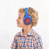 PowerLocus Bobo Kids belaidės ausinės, LED, AUX, mėlynos/raudonos