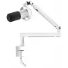 FIFINE T688W dinaminis mikrofonas su stovo ranka, USB/XLR, baltas