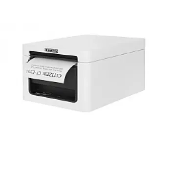 Citizen CT-E351 tiesioginės šiluminės spausdinimo kvitų spausdintuvas, 200 mm/s, USB ir Ethernet, automatinis pjaustytuvas, juodas