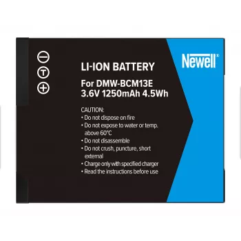Newell pakaitinė baterija, skirta Panasonic DMW-BCM13E (Li-ion, 3,6V, 1250mAh, 4,5Wh)