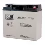 MPL POWER ELEKTRO MPL MW POWER MWS 18-12 UPS baterija, švino rūgšties akumuliatorius VRLA AGM, nereikalaujantis priežiūros, 12 V 18 Ah, juoda, pilka