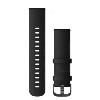 Garmin Quick Release Bands (22 mm) juodos odos su šlifuoto metalo užsegimu