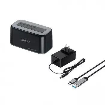 ORICO 6819C3 dviejų lizdų USB 3.0 SATA doko stotelė, 2,5/3,5 colio HDD/SSD – juoda