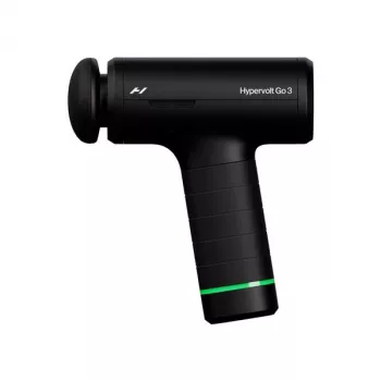 Hyperice Hypervolt Go 3 Perkusinis masažuoklis juodos spalvos