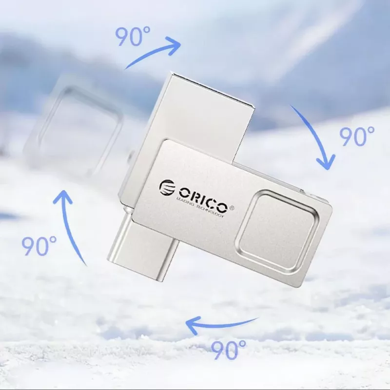 ORICO U301 256GB dviguba USB-A USB-C 3.2 Gen 1 laikmena, sidabrinė