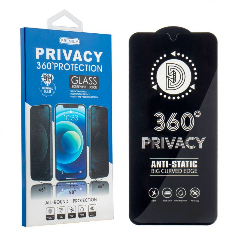 TFO grūdinto stiklo privatumo 360 ekrano apsauga, skirta iPhone 17 Pro Max