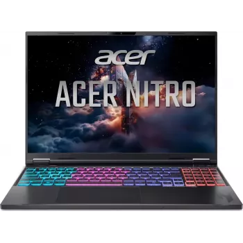 Acer Nitro 16 AN16-A91-R48M žaidimų nešiojamas kompiuteris, 16 colių WQXGA IPS 240Hz, AMD Ryzen 9 9955HX3D, 16GB DDR5, 1TB SSD, GeForce RTX 5070 Ti 12GB, Windows 11 Home