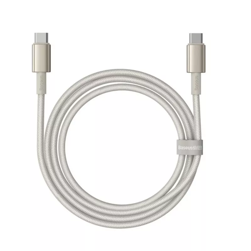 Baseus Tungsten Gold USB-C į USB-C laidas 100W 1m auksinis