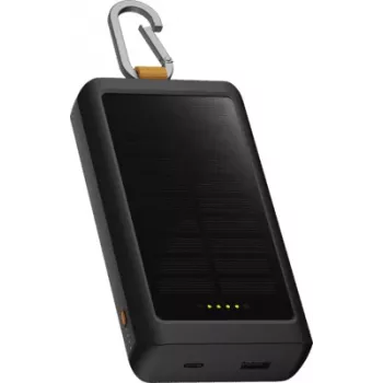 Xtorm Go2 Solar Power Bank 20W 10 000 mAh su žibintuvėliu - juoda