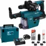 Makita DHR243JWX2 18V bešepetėlis SDS-Plus 3 režimų akumuliatorinis rotacinis plaktukas su 2x 5.0Ah baterijomis, įkrovikliu ir Makpac dėklu