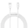 Baseus Superior Series USB-A į USB-C laidas, 66W greitas įkrovimas, 2m, baltas