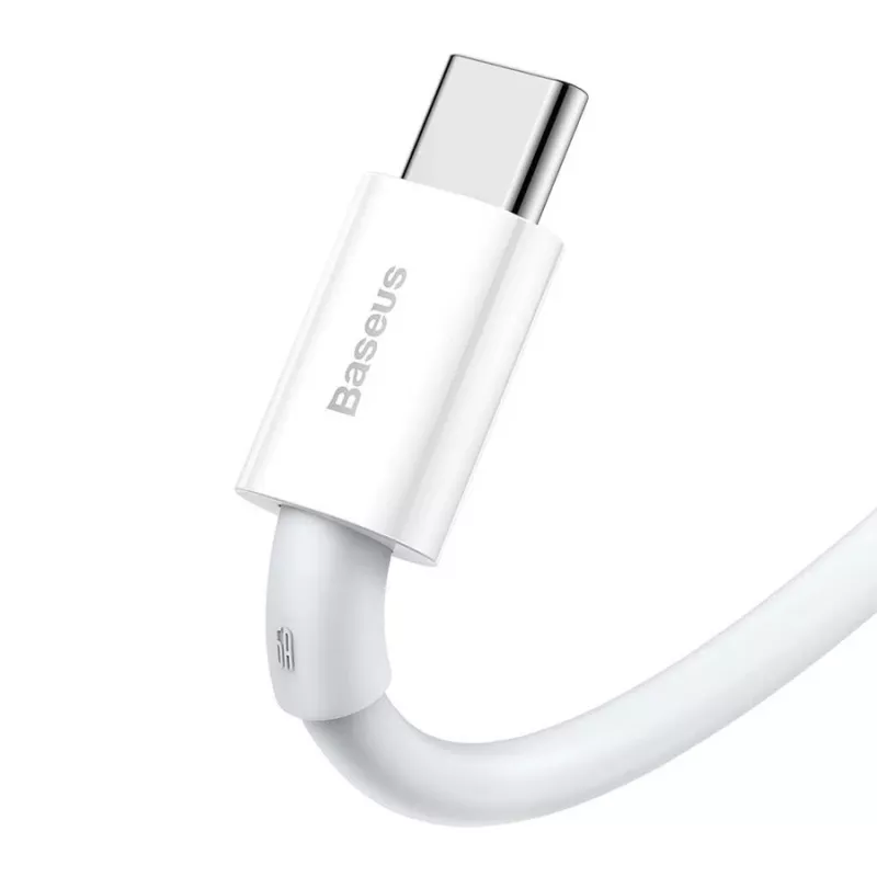 Baseus Superior Series USB-A į USB-C laidas, 66W greitas įkrovimas, 2m, baltas