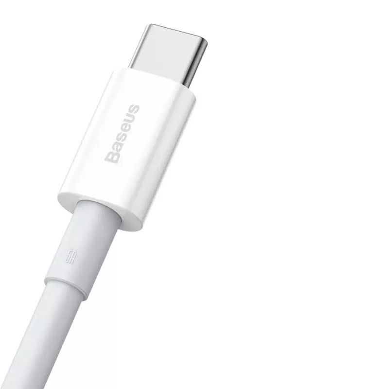 Baseus Superior Series USB-A į USB-C laidas, 66W greitas įkrovimas, 2m, baltas