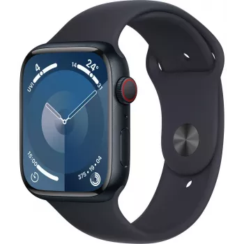 Apple Watch 9 GPS + Cellular 45mm, Pusiaunaktis, Sport Band M/L (MRMD3ET/A)