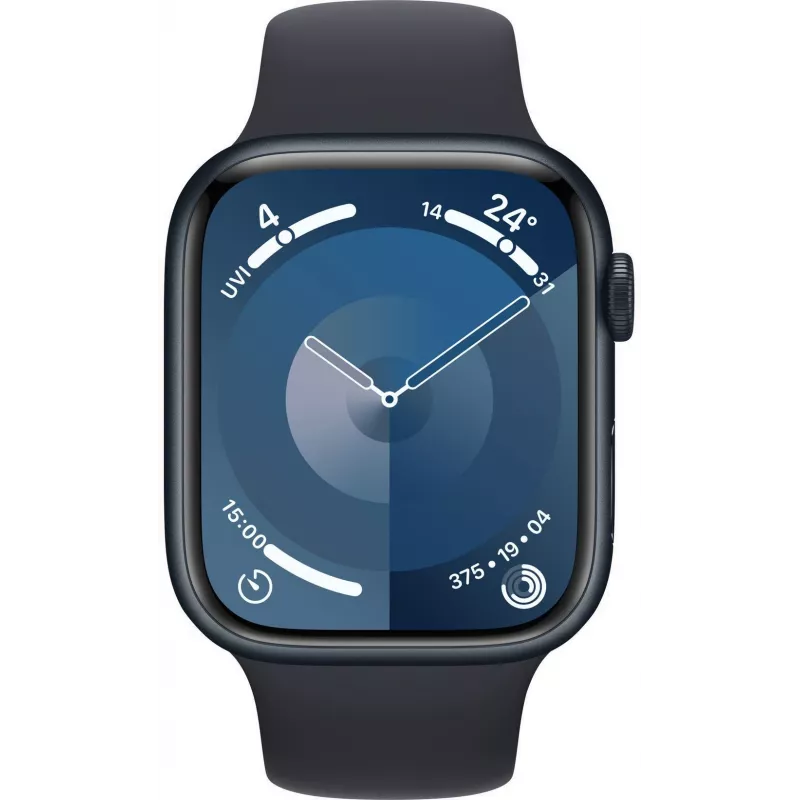 Apple Watch 9 GPS + Cellular 45mm, Pusiaunaktis, Sport Band M/L (MRMD3ET/A)