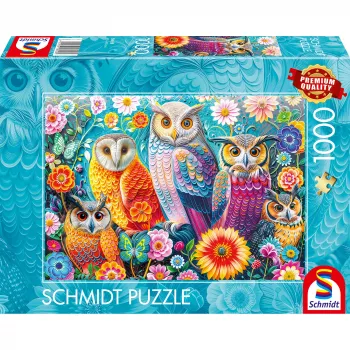 Schmidt Spiele Eulen und Blumen 1000 dalių dėlionė
