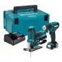 Makita CLX252SAJ 12V max CXT belaidis kombinuotas rinkinys su gręžtuvu-suktuvu DF333D, smūginiu suktuvu TD110D, 2x 2.0Ah akumuliatoriais, įkrovikliu ir Makpac dėklu