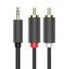 Ugreen 2x RCA į 3,5 mm garso kabelis 1,5 m juodas