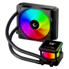 Rampage INFINITE V120 ARGB 120 mm skysčio aušintuvas CPU su temperatūros ekranu, juodas