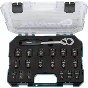 Makita E-30069 Impact Black smūginių galvučių rinkinys su terkšle