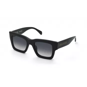 ZADIG & VOLTAIRE moteriški akiniai nuo saulės SZV421-500700 - acetatinis rėmelis, polikarbonatiniai pilki lęšiai, UV400 apsauga, 50/21/140 mm