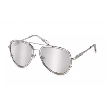 JUST CAVALLI moteriški akiniai nuo saulės SJC029V5706A7 - acetatinis rėmas, UV400 apsauga, 57 mm lęšiai