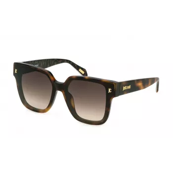 JUST CAVALLI SJC089 Moteriški Oversized Drugelio Formos Akiniai Nuo Saulės su Gradientiniais Rudais Lęšiais - 65/13/140 mm