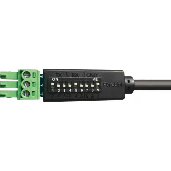 PureLink PureTools PTM-RS100 RS-232 valdymo laidas, Phoenix 3 kontaktų į DB9 kištuką, 1 m, perjungiamas kontaktų išdėstymas, juodas