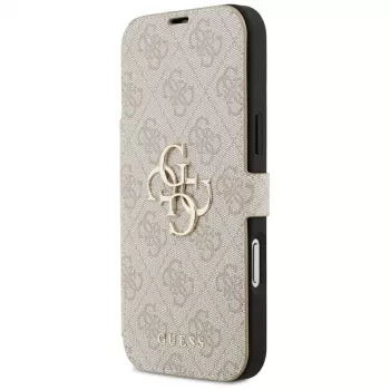 GUESS Book 4G Metal Logo Folio dėklas, skirtas iPhone 18 Pro Max / 17 Pro Max – rožinis