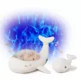 Cloud B Tranquil Whale miego pagalba su projektoriumi ir barškučiu - balta